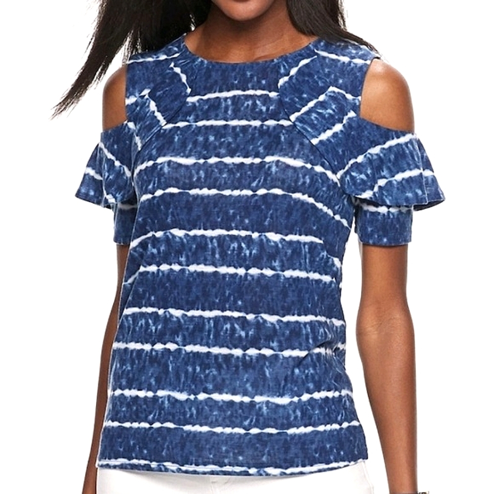 NWT Juicy Couture Ruffled Cold-Shoulder Top